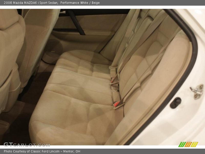 Performance White / Beige 2008 Mazda MAZDA6 i Sport Sedan