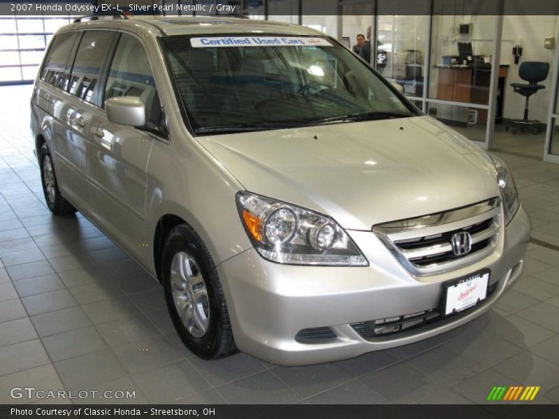 Silver Pearl Metallic / Gray 2007 Honda Odyssey EX-L