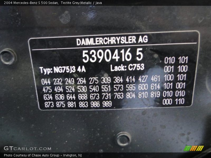 Tectite Grey Metallic / Java 2004 Mercedes-Benz S 500 Sedan