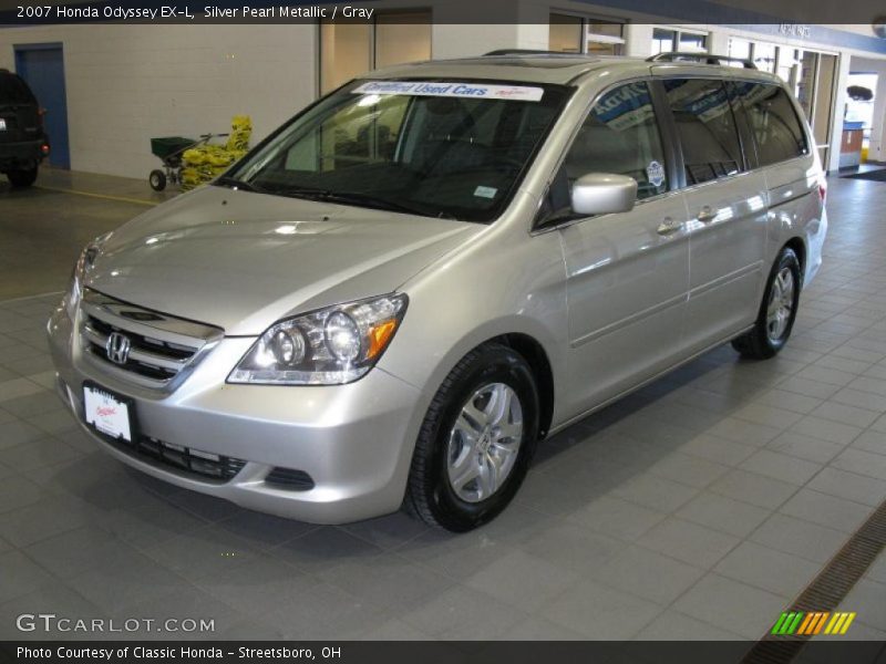 Silver Pearl Metallic / Gray 2007 Honda Odyssey EX-L