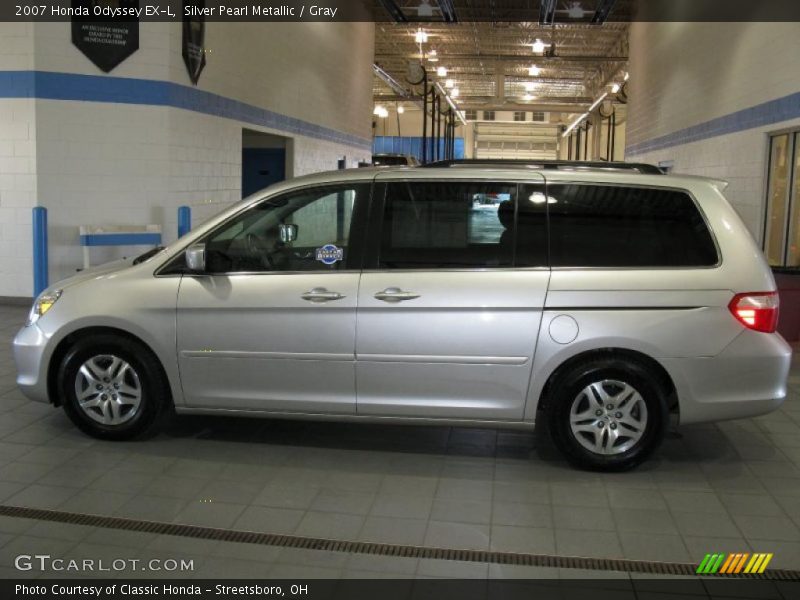 Silver Pearl Metallic / Gray 2007 Honda Odyssey EX-L