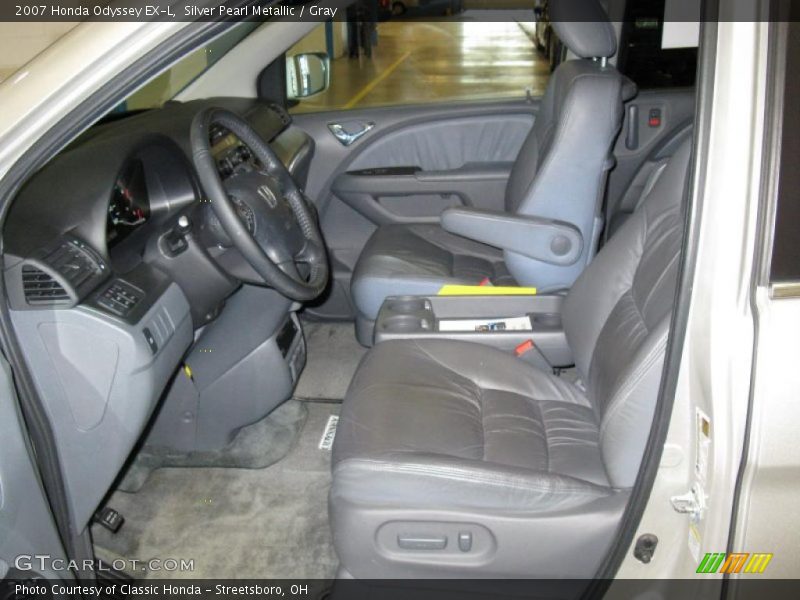 Silver Pearl Metallic / Gray 2007 Honda Odyssey EX-L