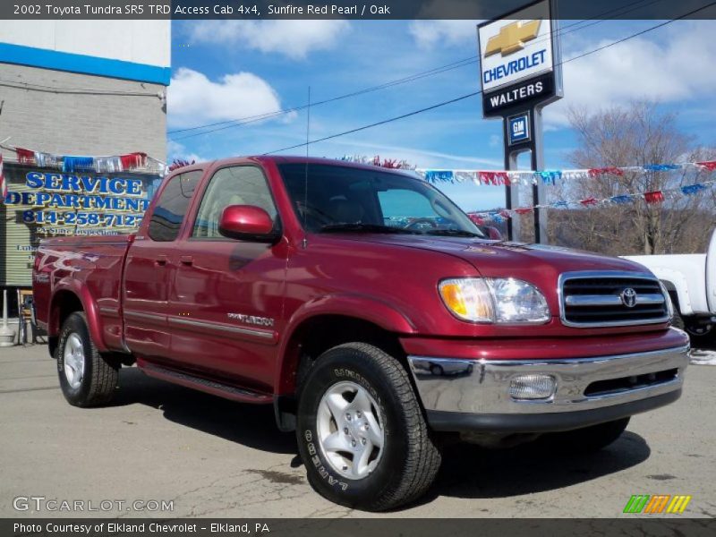 Sunfire Red Pearl / Oak 2002 Toyota Tundra SR5 TRD Access Cab 4x4
