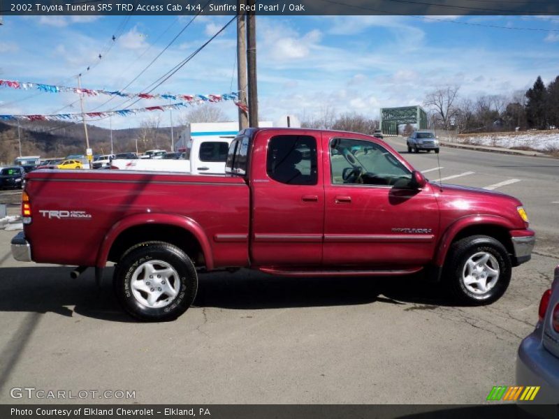Sunfire Red Pearl / Oak 2002 Toyota Tundra SR5 TRD Access Cab 4x4