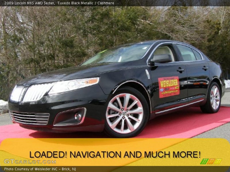 Tuxedo Black Metallic / Cashmere 2009 Lincoln MKS AWD Sedan