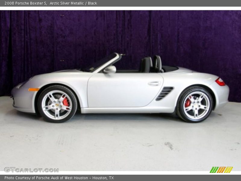 Arctic Silver Metallic / Black 2008 Porsche Boxster S