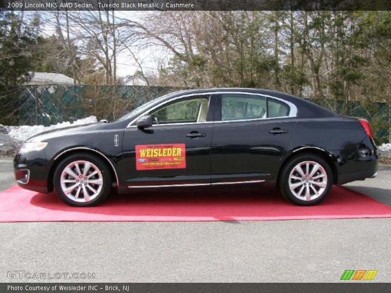 Tuxedo Black Metallic / Cashmere 2009 Lincoln MKS AWD Sedan