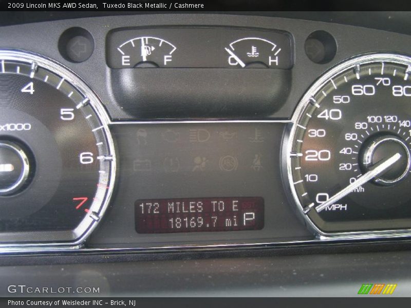 Tuxedo Black Metallic / Cashmere 2009 Lincoln MKS AWD Sedan