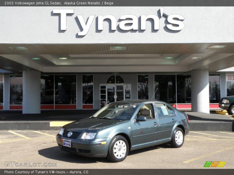 Alaska Green Metallic / Beige 2003 Volkswagen Jetta GL Sedan