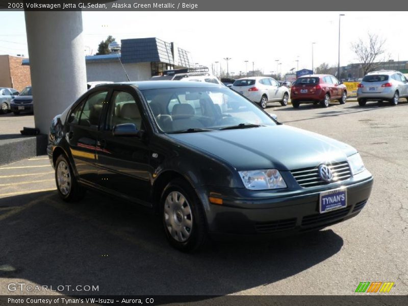 Alaska Green Metallic / Beige 2003 Volkswagen Jetta GL Sedan