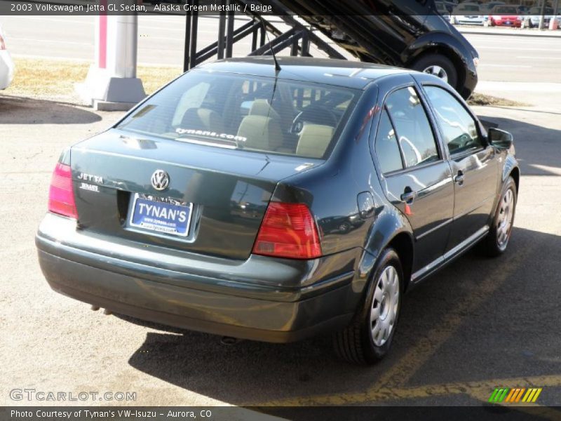 Alaska Green Metallic / Beige 2003 Volkswagen Jetta GL Sedan