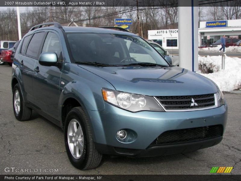 Aqua Metallic / Black 2007 Mitsubishi Outlander LS 4WD