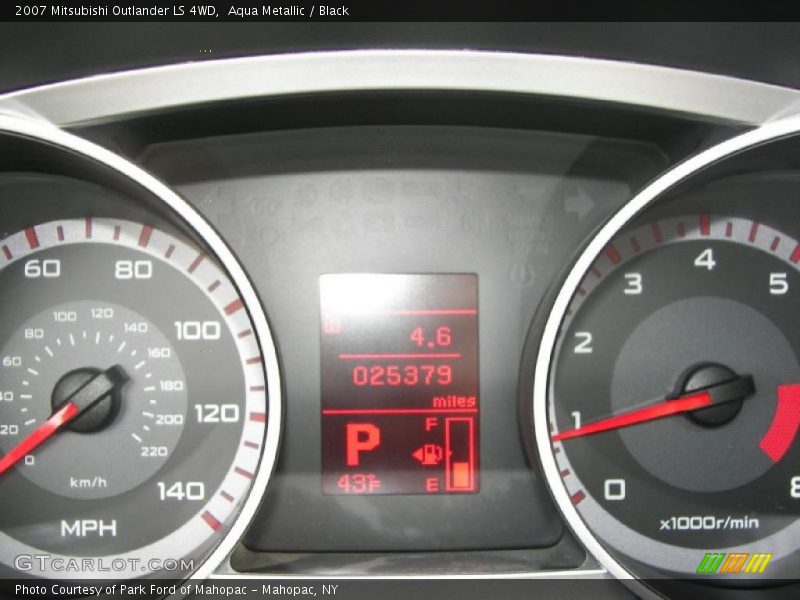 Aqua Metallic / Black 2007 Mitsubishi Outlander LS 4WD