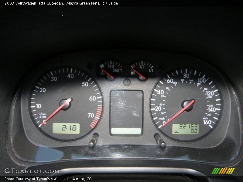 Alaska Green Metallic / Beige 2003 Volkswagen Jetta GL Sedan