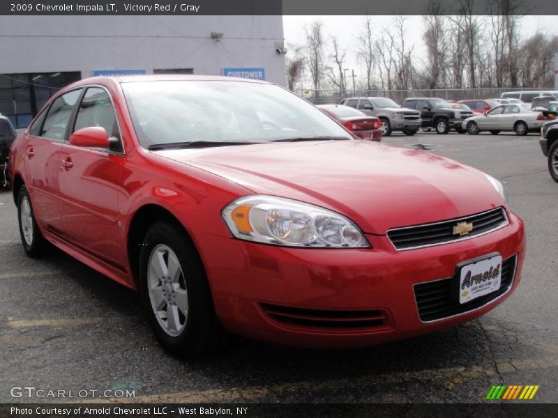 Victory Red / Gray 2009 Chevrolet Impala LT
