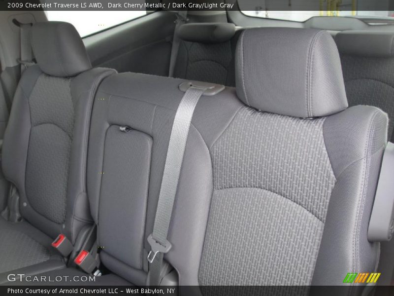 Dark Cherry Metallic / Dark Gray/Light Gray 2009 Chevrolet Traverse LS AWD