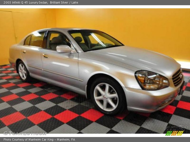 Brilliant Silver / Latte 2003 Infiniti Q 45 Luxury Sedan
