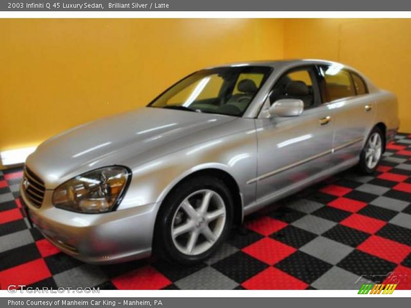 Brilliant Silver / Latte 2003 Infiniti Q 45 Luxury Sedan