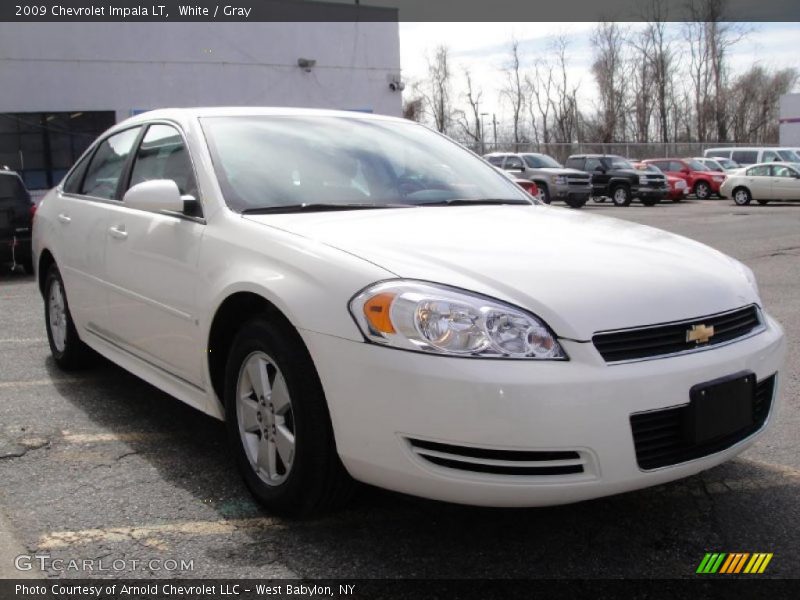 White / Gray 2009 Chevrolet Impala LT