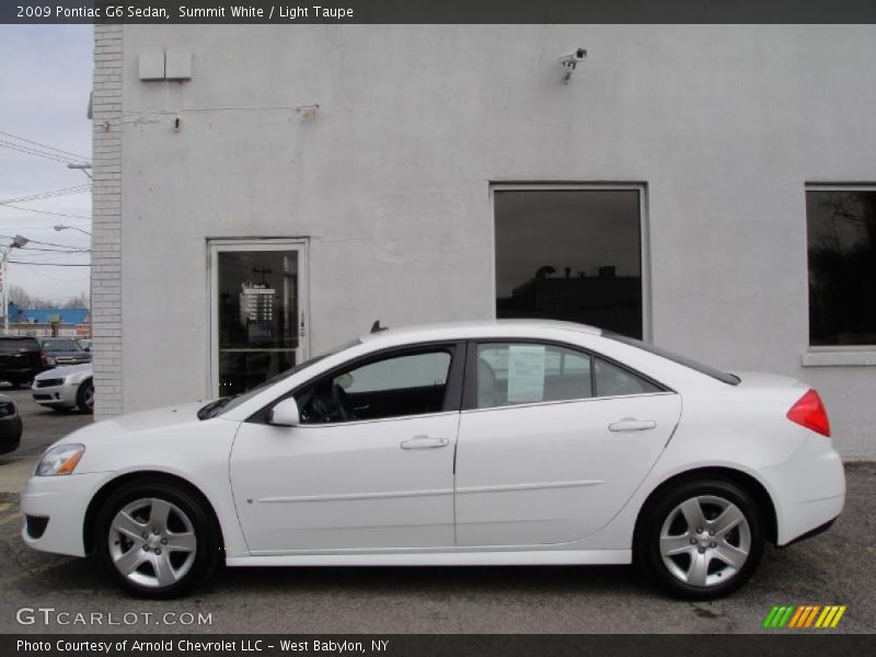 Summit White / Light Taupe 2009 Pontiac G6 Sedan