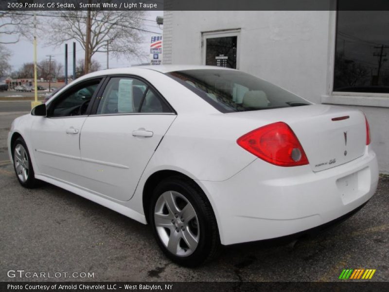 Summit White / Light Taupe 2009 Pontiac G6 Sedan