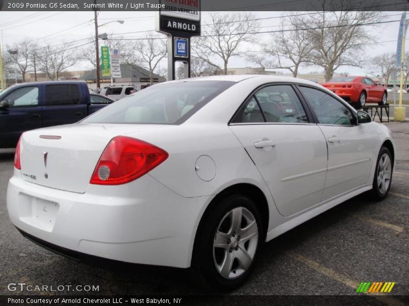 Summit White / Light Taupe 2009 Pontiac G6 Sedan