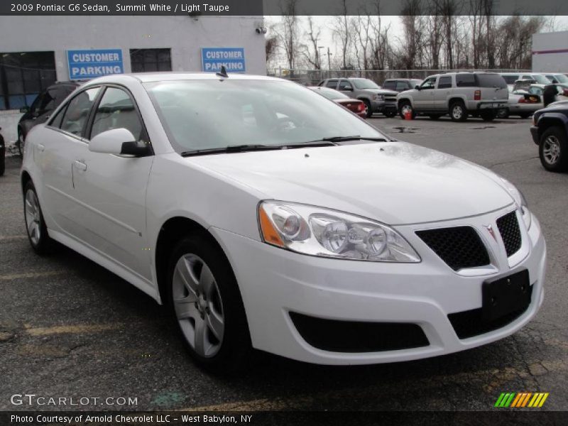 Summit White / Light Taupe 2009 Pontiac G6 Sedan