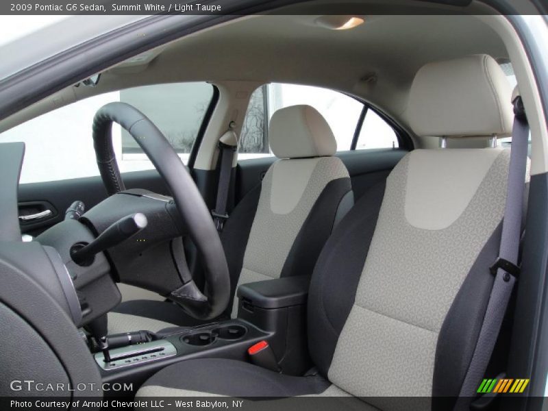 Summit White / Light Taupe 2009 Pontiac G6 Sedan