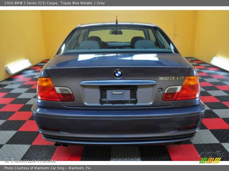 Topaz Blue Metallic / Grey 2000 BMW 3 Series 323i Coupe