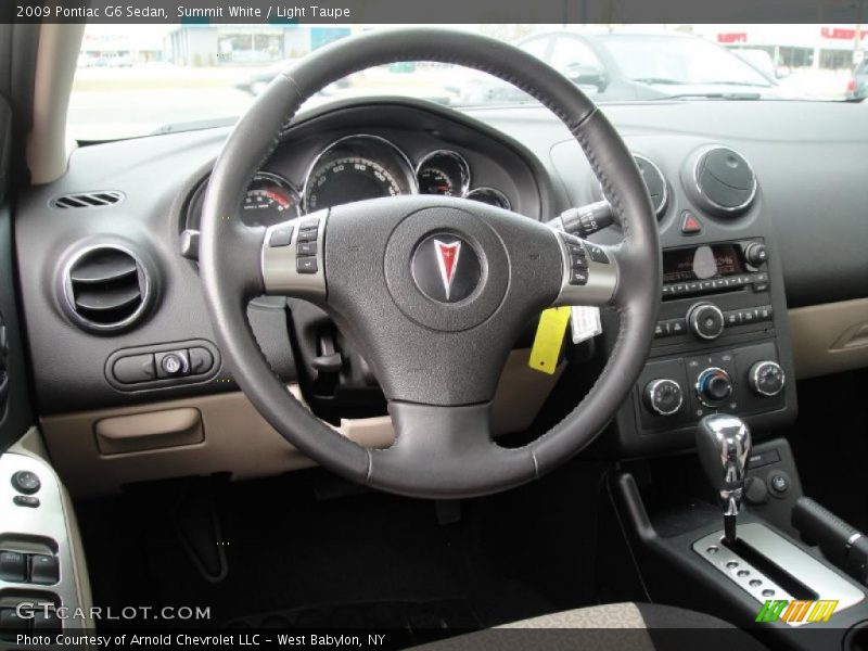 Summit White / Light Taupe 2009 Pontiac G6 Sedan