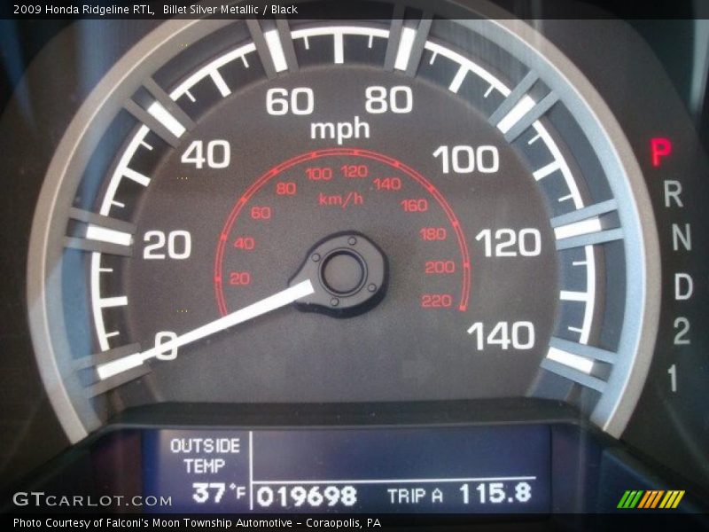 Billet Silver Metallic / Black 2009 Honda Ridgeline RTL
