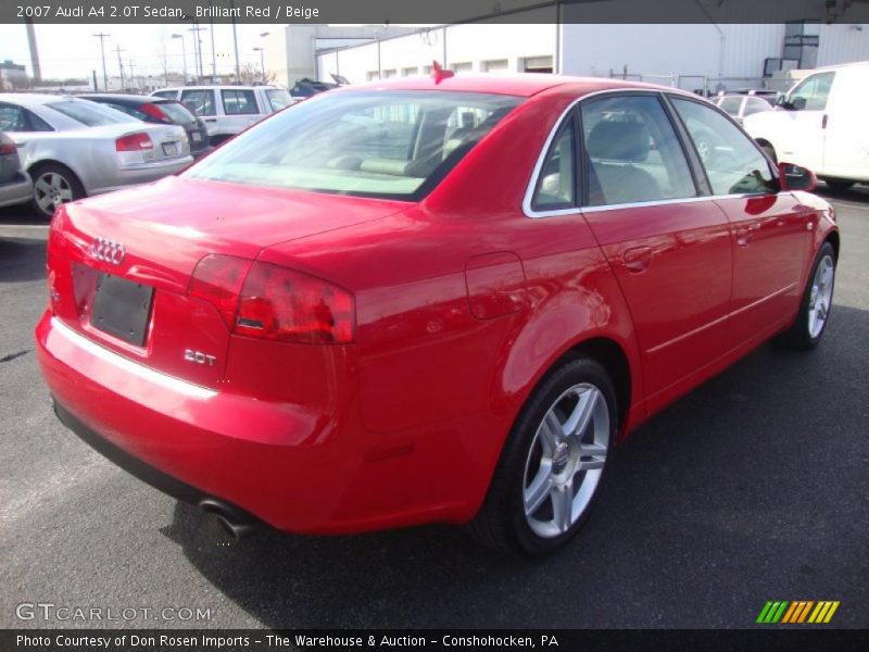 Brilliant Red / Beige 2007 Audi A4 2.0T Sedan