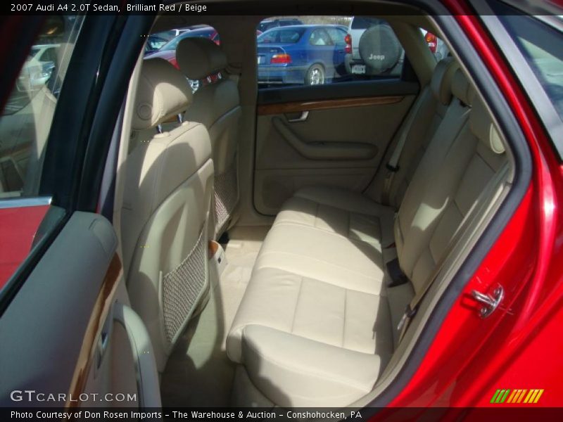 Brilliant Red / Beige 2007 Audi A4 2.0T Sedan