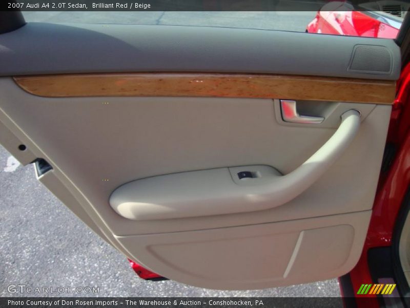 Brilliant Red / Beige 2007 Audi A4 2.0T Sedan