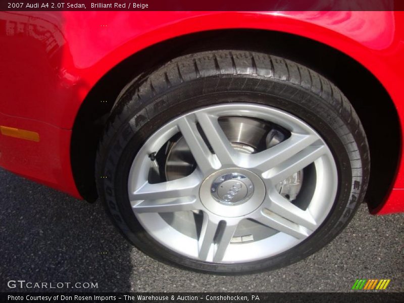 Brilliant Red / Beige 2007 Audi A4 2.0T Sedan