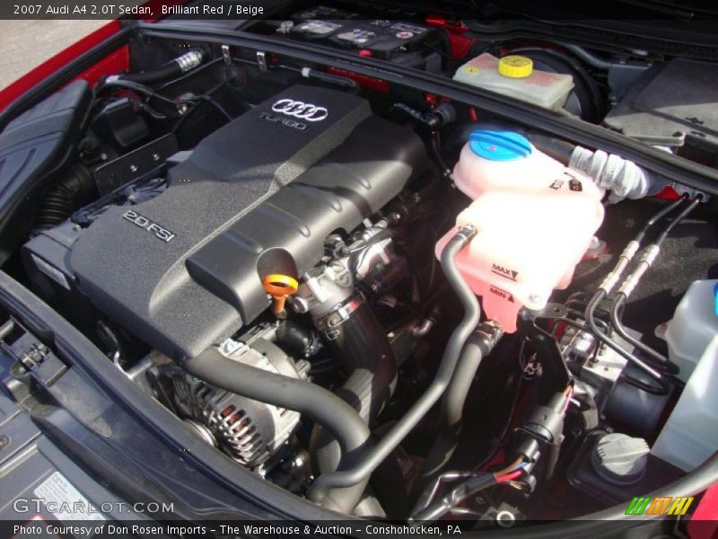 Brilliant Red / Beige 2007 Audi A4 2.0T Sedan