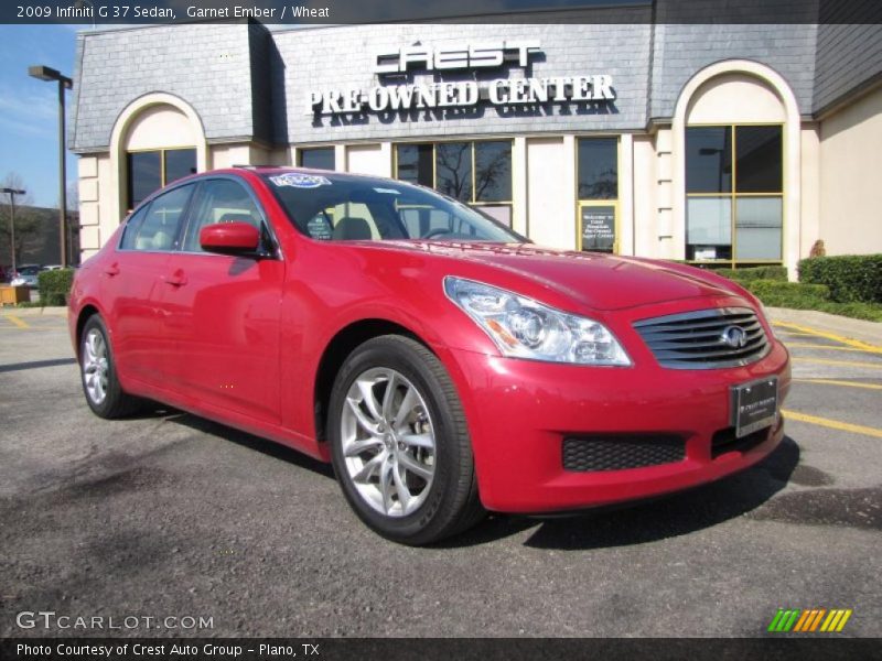 Garnet Ember / Wheat 2009 Infiniti G 37 Sedan