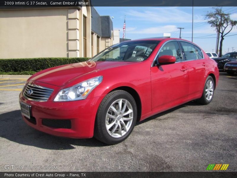 Garnet Ember / Wheat 2009 Infiniti G 37 Sedan