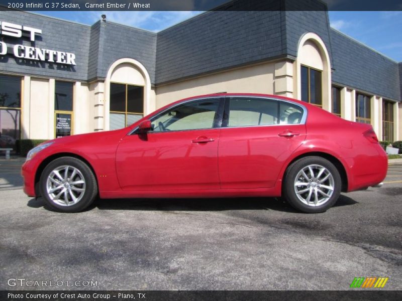 Garnet Ember / Wheat 2009 Infiniti G 37 Sedan