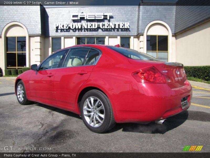 Garnet Ember / Wheat 2009 Infiniti G 37 Sedan