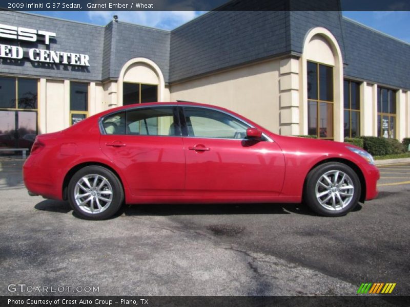 Garnet Ember / Wheat 2009 Infiniti G 37 Sedan