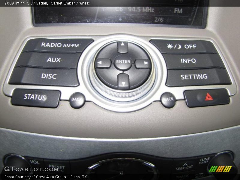 Garnet Ember / Wheat 2009 Infiniti G 37 Sedan