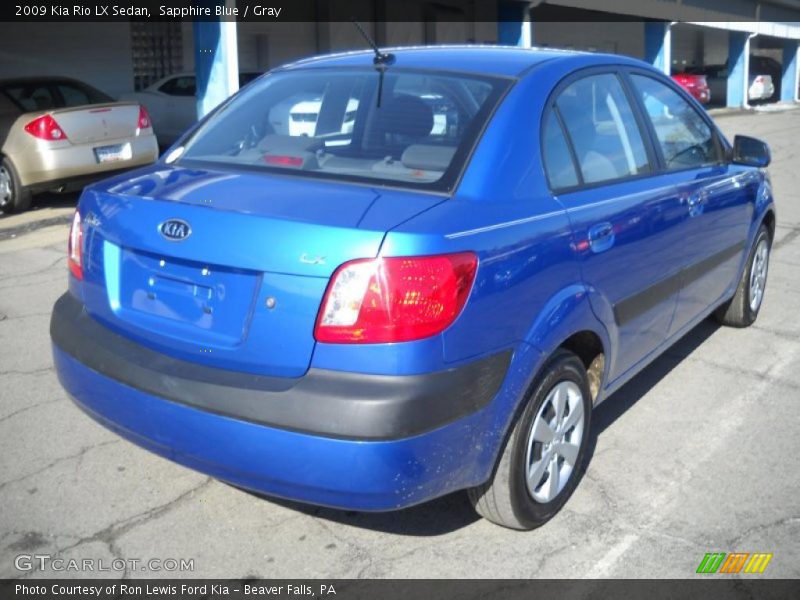 Sapphire Blue / Gray 2009 Kia Rio LX Sedan