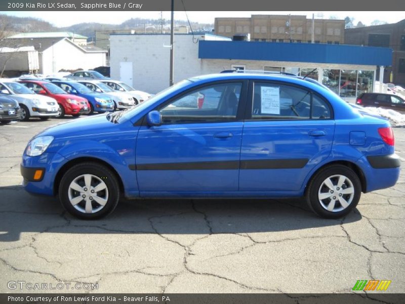 Sapphire Blue / Gray 2009 Kia Rio LX Sedan