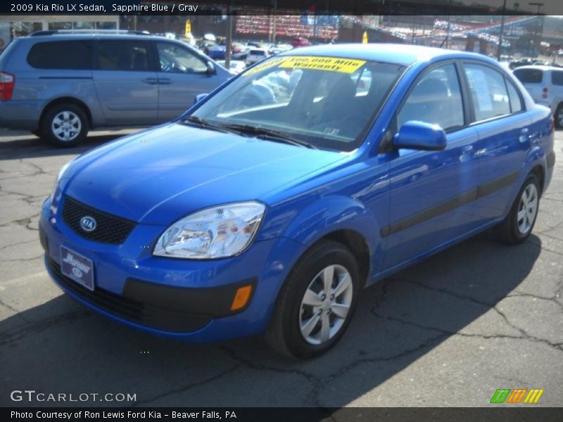 Sapphire Blue / Gray 2009 Kia Rio LX Sedan
