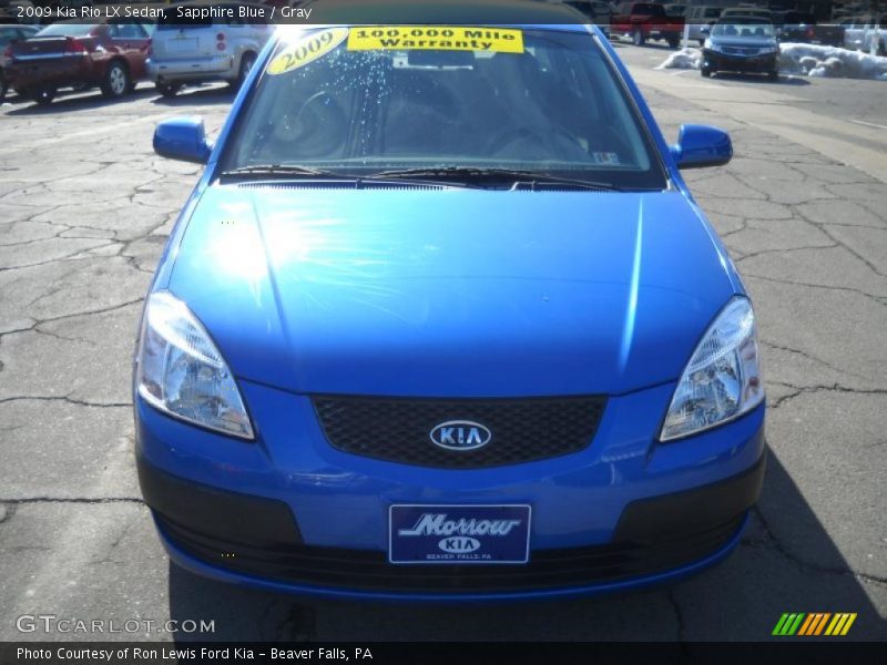 Sapphire Blue / Gray 2009 Kia Rio LX Sedan