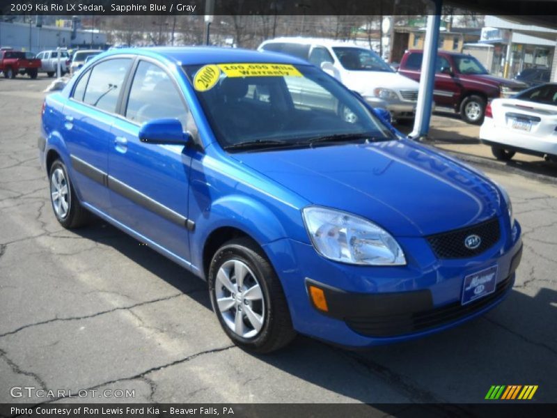 Sapphire Blue / Gray 2009 Kia Rio LX Sedan
