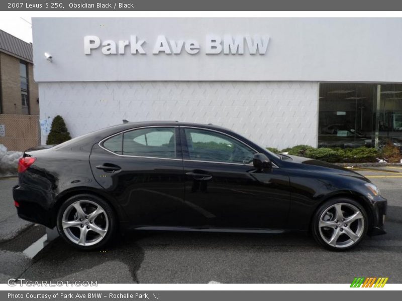 Obsidian Black / Black 2007 Lexus IS 250