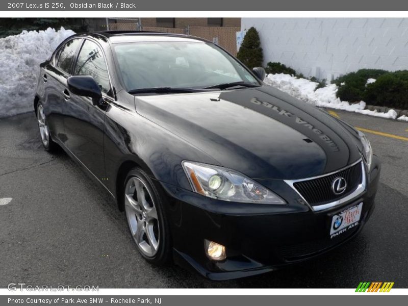 Obsidian Black / Black 2007 Lexus IS 250