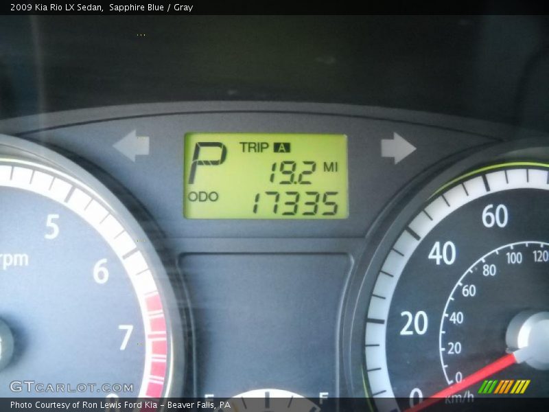 Sapphire Blue / Gray 2009 Kia Rio LX Sedan